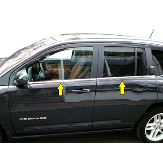 Apakšējā logu apmale (nerūsējošais tērauds) Jeep Compass 2006–2016 foto 1