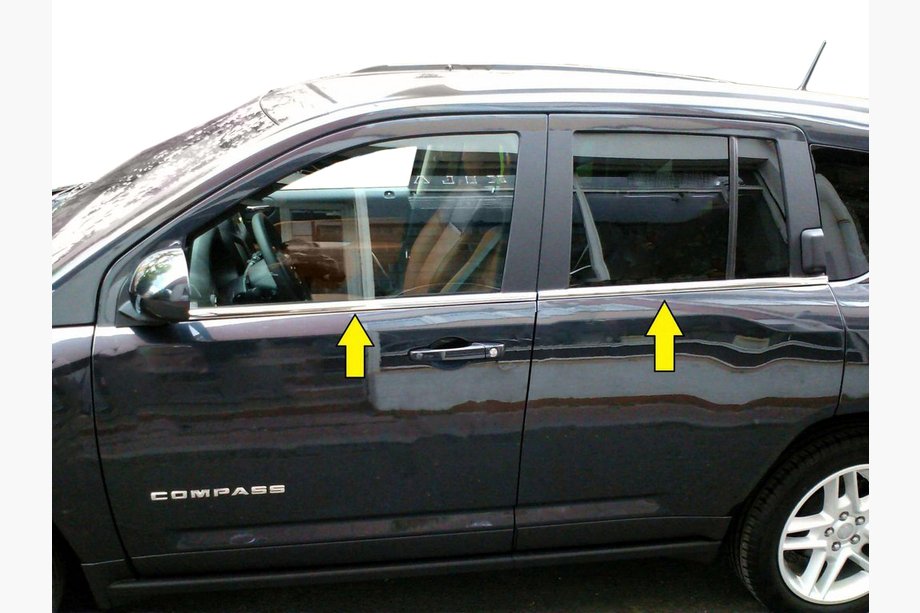 Jeep Compass 2016– Apakšējā logu apmale (nerūsējošais tērauds) Image
