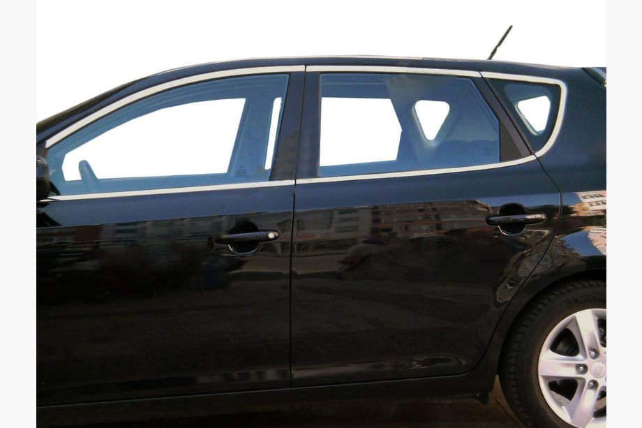 Kia Ceed 2007–2012 Pilna logu apmale (nerūsējošais tērauds) Image