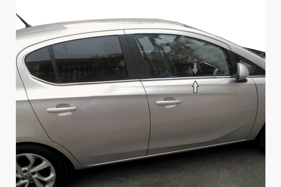 Opel Corsa E 2015–2019 Logu apmales (6 gab., nerūsējošais tērauds) Image