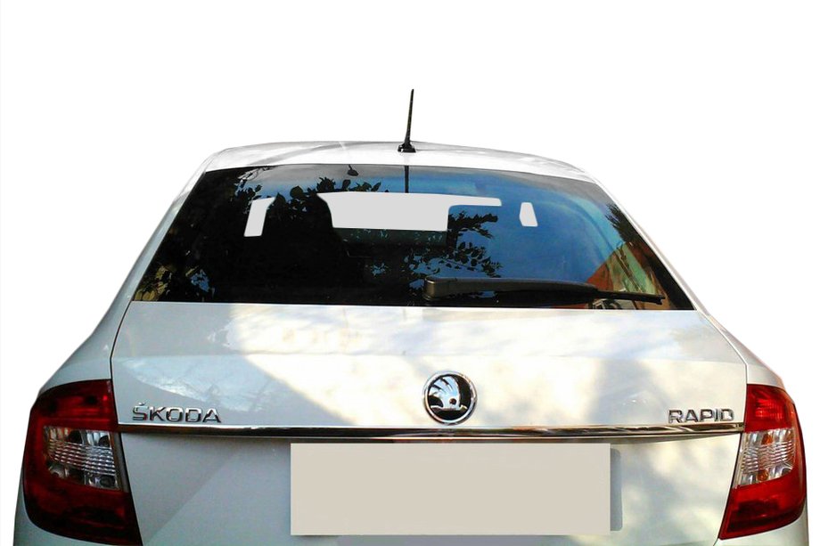 Skoda Rapid 2012–2019 Hromēta līste virs numura zīmes Tit-design (nerūsējošais tērauds) Image