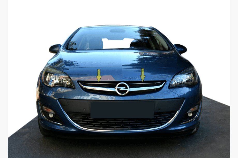 Opel Astra J 2009–2015 Priekšējā radiatora režģa uzlikas 2012-2015 (nerūsējošais tērauds) Image