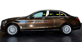 Mercedes C-class W205 2014–2021 Durvju statņu moldingi (nerūsējošais tērauds) foto 1