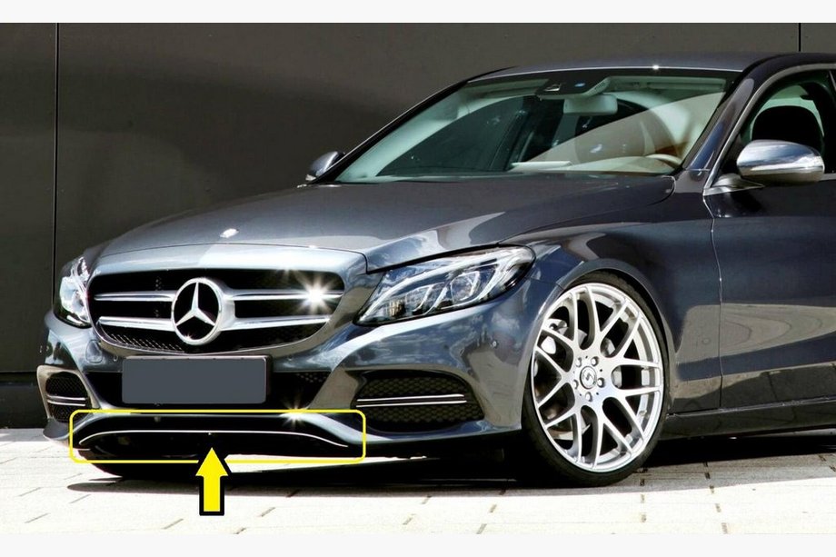 Mercedes C-class W205 2014–2021 Bampera aizsarguzlika (nerūsējošais tērauds) Image