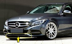 Mercedes C-class W205 2014–2021 Bampera aizsarguzlika (nerūsējošais tērauds) foto 1