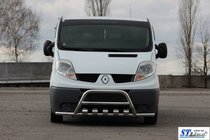 Renault Trafic 2001–2015 Kengurustienis ar sānu stieņiem WT003-15 (nerūsējošais tērauds) foto 2
