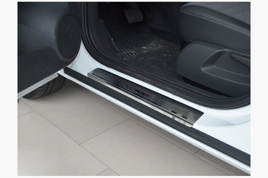 Opel Corsa C 2000–2006 Natanika Premium sliekšņu uzlikas (4 gab., nerūsējošais tērauds) Image