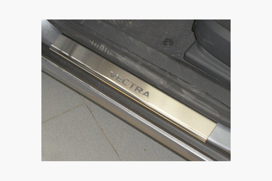 Opel Vectra C 2002–2008 Sliekšņu uzlikas Nataniko (4 gab., nerūsējošais tērauds) Premium - 3M līmlente, 0,8 mm Image
