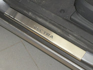Opel Vectra C 2002–2008 Sliekšņu uzlikas Nataniko (4 gab., nerūsējošais tērauds) Premium - 3M līmlente, 0,8 mm foto 1