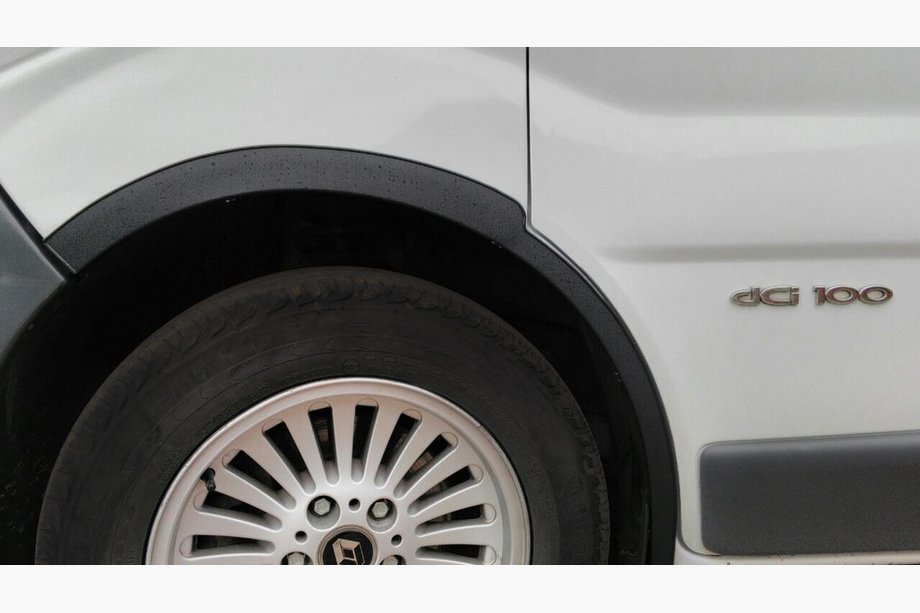 Nissan Primastar 2002–2014 Riteņu arku uzlikas (4 gab., melnas) 2007-2015, melna plastmasa Image