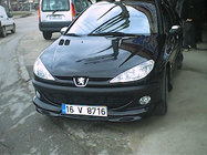 Peugeot 206 1998–2024 Priekšējā apakšējā spoilerlūpa (krāsošanai) foto 2