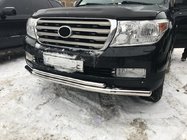 Toyota Land Cruiser 200 2007–2021 Priekšējais aizsargstienis ST014 (2007-2015 nerūsējošais tērauds) 60 x 60 mm foto 1