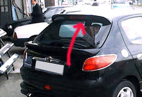Peugeot 206 1998–2024 Vējstikla uzacīte (krāsošanai) foto 1