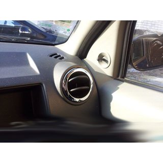 Salona gaisa ventilācijas atveru apdares rāmji (4 gab., nerūsējošais tērauds) Dacia Duster 2008–2018 foto 3