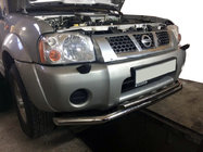 Nissan NP300 1999–2015 Priekšējais aizsargstienis ST014 (nerūsējošais tērauds) foto 1