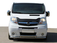 Renault Trafic 2001–2015 Priekšējais aizsargstienis ST014/2 (nerūsējošais tērauds) foto 1