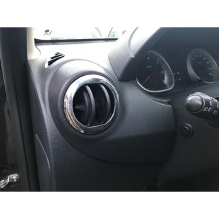 Salona gaisa ventilācijas atveru apdares rāmji (4 gab., nerūsējošais tērauds) Dacia Duster 2008–2018 foto 2