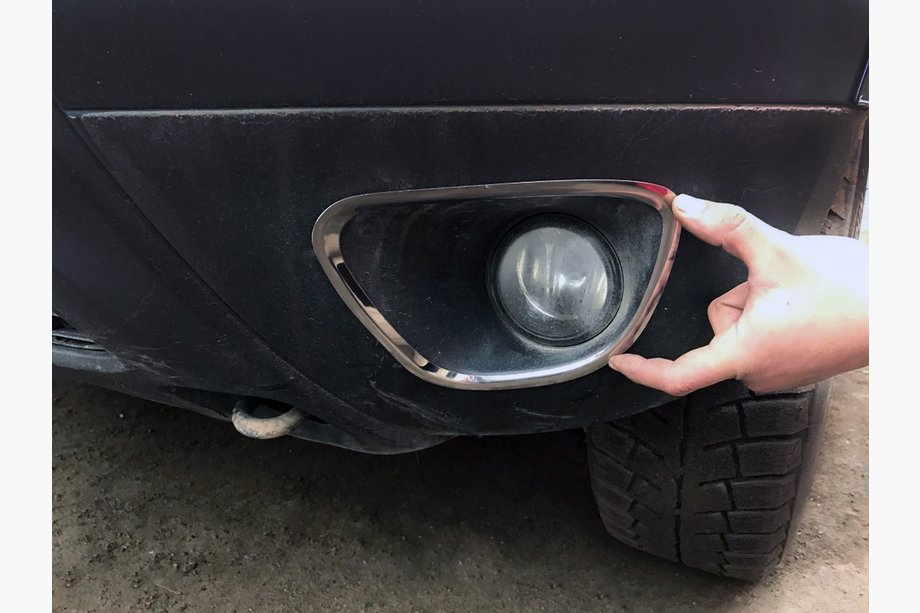 Renault Duster 2008–2017 Miglas lukturu uzlikas 2008-2013 (2 gab., nerūsējošais tērauds) Foto 1