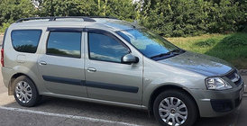Renault Logan MCV 2005–2013 Sānu logu vēja deflektori (4 gab., HEKO) foto 1