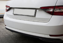Skoda Superb 2015–2024 Bagāžnieka malas uzlika (sedans, nerūsējošais tērauds) foto 1