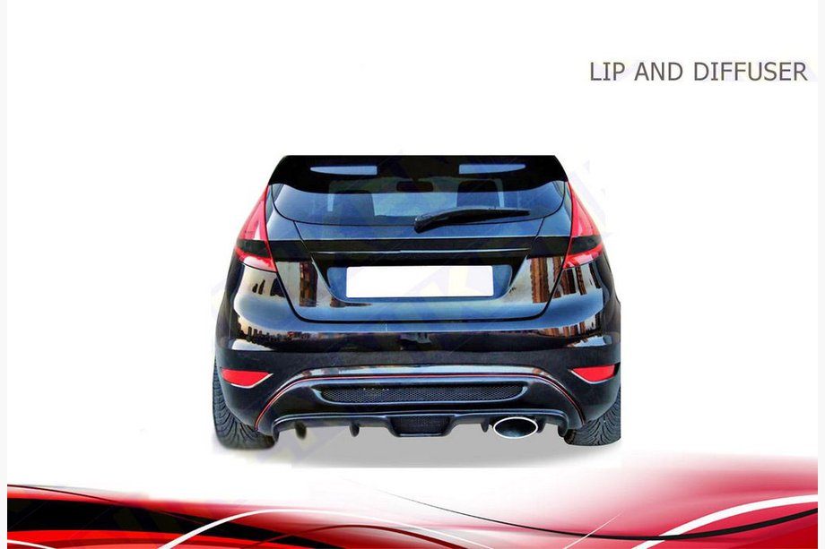 Ford Fiesta 2008–2017 Aizmugurējā bufera uzlika Niken (krāsošanai) Foto 1