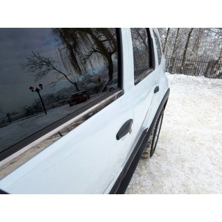 Logu apdares līstes Black Chrome (4 gab., nerūsējošais tērauds) foto 1