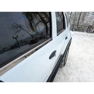 Logu apdares līstes Black Chrome (4 gab., nerūsējošais tērauds) foto 1