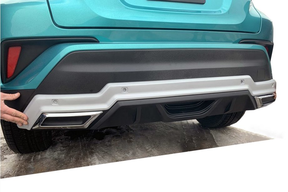 Toyota C-HR 2016–2023 Priekšējā un aizmugurējā lūpas uzlika V1 (2 gab., plastmasa) Foto 3