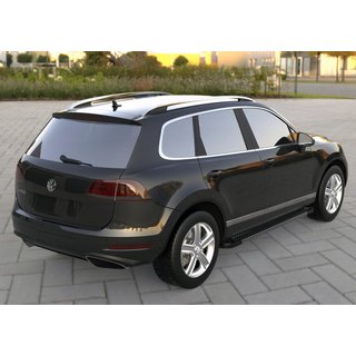 Sānu pakāpieni Allmond Black (2 gab., alumīnijs) Volkswagen Touareg 2010–2018 foto 3