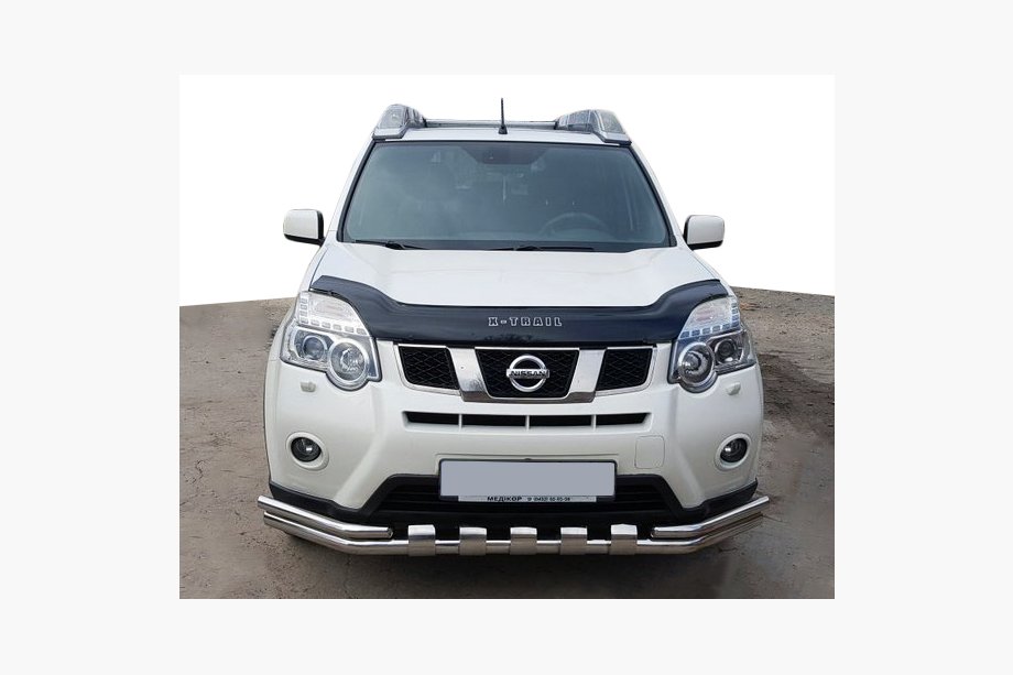 Nissan X-trail T31 2007–2014 Priekšējais aizsargs ST015 (nerūsējošais tērauds) Foto 1