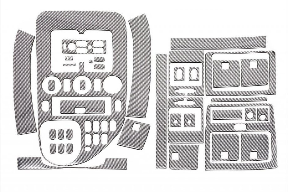 Mercedes Vito W638 1996–2003 Instrumentu paneļa uzlikas Meric (V-клас, 1999-2003) Titāns Foto 2