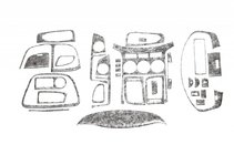 Hyundai H300, H1, Starex 2008–2020 Paneļa uzlikas (lielais komplekts) Titāns foto 4