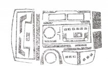 Volkswagen T6 2015–2024 Instrumentu paneļa uzlikas (2015-2019) Karbon foto 2