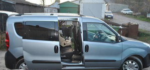 Fiat Doblo II 2010–2022 Hromēti jumta reliņi Maxi, metāla kājas foto 7