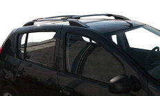 Renault Sandero 2007–2013 Jumta reliņi Skyport Grey foto 2
