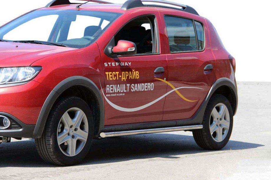 Renault Sandero 2013–2022 Sānu caurules BB001 (2 gab., nerūsējošais tērauds) 60 mm Image