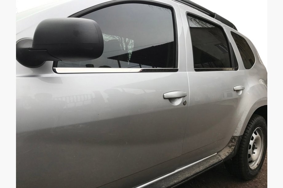 Dacia Duster 2008–2018 Logu apdares līstes (4 gab., nerūsējošais tērauds) OmsaLine – itāļu nerūsējošais tērauds Image