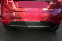 Ford Fiesta 2008–2017 Aizmugurējā bampera malas uzlika (nerūsējošais tērauds) foto 1