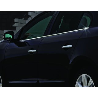 Apakšējās logu līstes (4 gab., nerūsējošais tērauds) Renault Fluence 2009–2016 foto 2