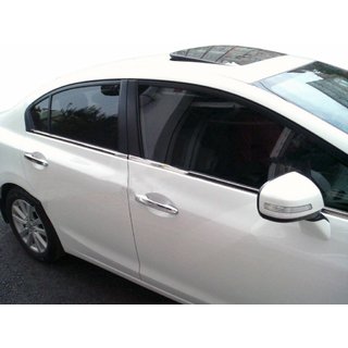 Carmos ārējās logu apdares līstes (4 gab., nerūsējošais tērauds) Honda Civic Sedan IX 2011–2016 foto 1