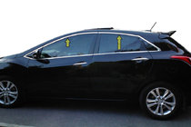 Hyundai I-30 2012–2017 Logu augšējā apmale (HB, nerūsējošais tērauds) foto 1