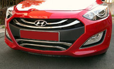 Hyundai I-30 2012–2017 Apakšējā režģa uzlikas, tips 2 (nerūsējošais tērauds) foto 1