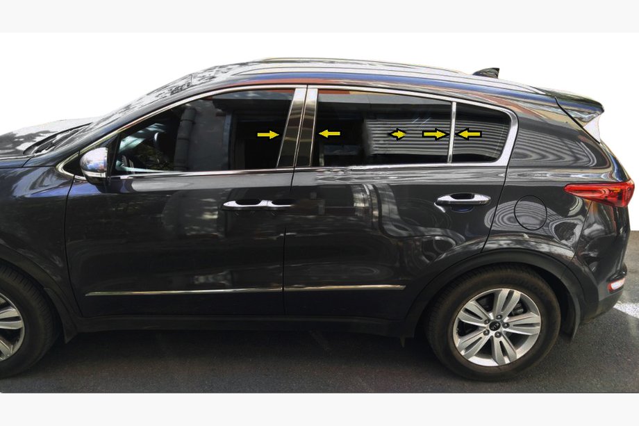Kia Sportage 2015–2021 Durvju statņu moldings (nerūsējošais tērauds) Image