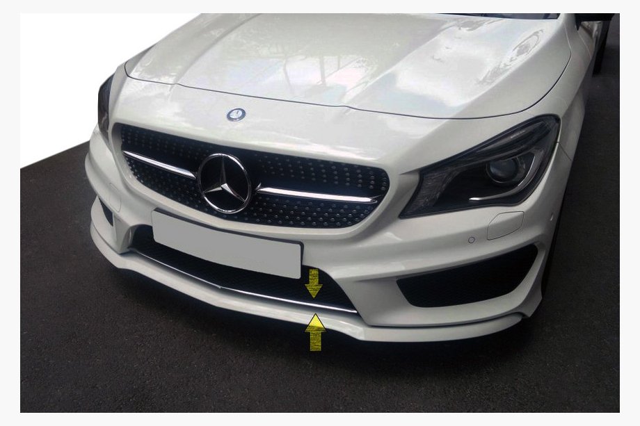 Mercedes CLA C117 2013–2019 Bampera režģa uzlika (nerūsējošais tērauds) Image