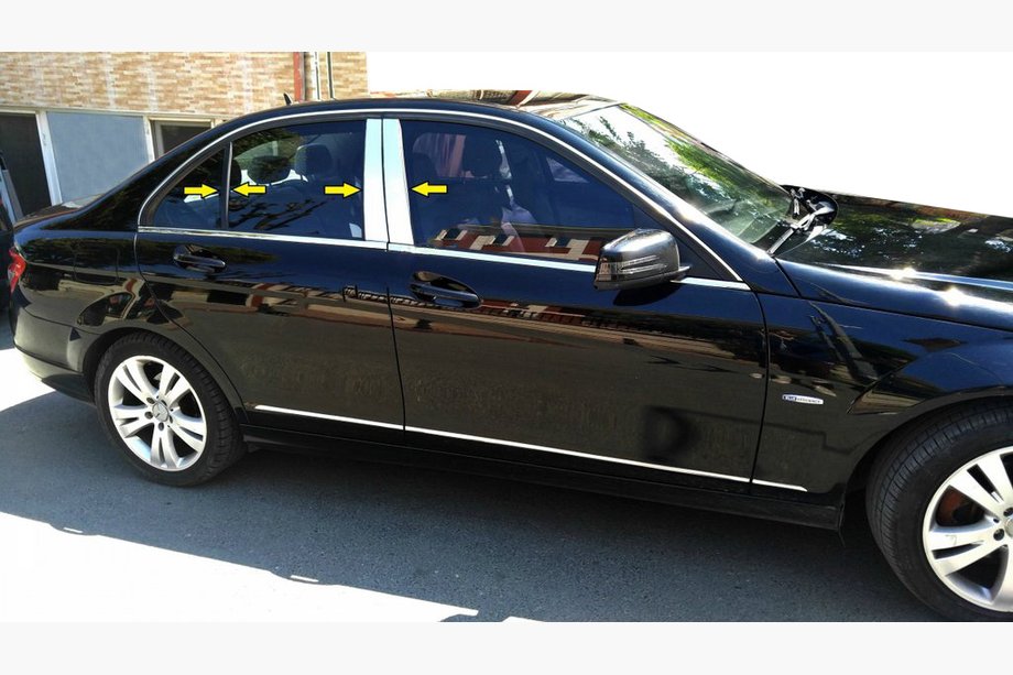 Mercedes C klase W204 2007–2015 Statņu uzlikas (nerūsējošais tērauds) Image