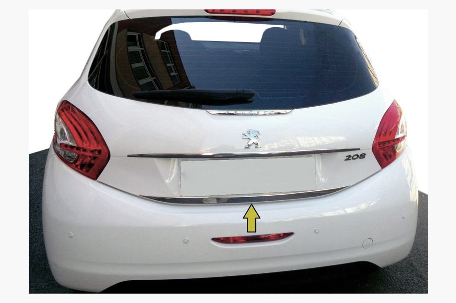 Peugeot 208 2012–2019 Bagāžnieka malas uzlika (nerūsējošā tērauda) Image