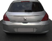Peugeot 308 2007–2013 Hroma līste virs numura zīmes (nerūsējošais tērauds) foto 1