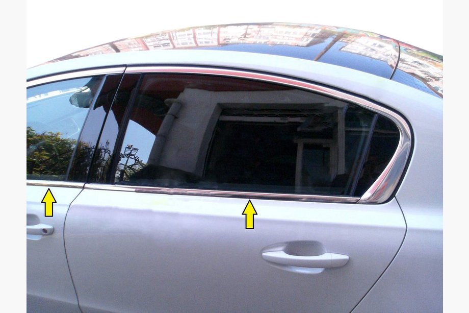 Peugeot 508 2010–2018 Apakšējā logu apmale (Sedan, nerūsējošais tērauds) Image