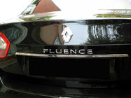 Renault Fluence 2009–2016 Nerūsējošā tērauda līste virs numura zīmes foto 1