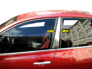 Renault Megane II 2004–2009 Durvju statņu uzlikas no nerūsējošā tērauda (2 gab.) foto 1